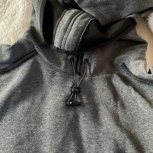 New Balance sweatshirt with neck gator set in with hoodie heat gear